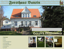 Tablet Screenshot of forsthaus-bansin.de